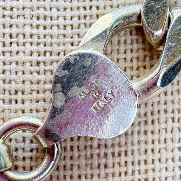 VTG Sterling Silver 925 Heavy Curb Link Chain Necklace Size 20.5" Length - Picture 6 of 10